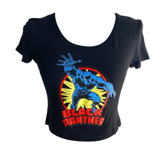Marvel Tops - Marvel Black Panther Crop T-shirt